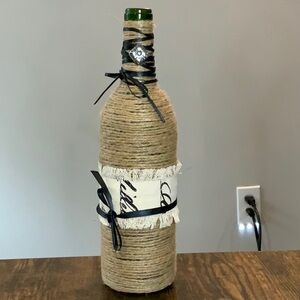 Rustic Twine Wrapped Decorative Bottle